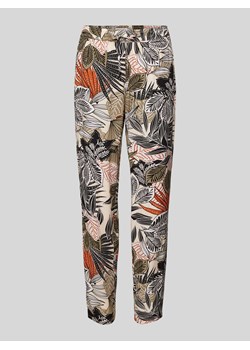 Spodnie materiałowe o kroju regular fit z nadrukiem na całej powierzchni ze sklepu Peek&Cloppenburg  w kategorii Spodnie damskie - zdjęcie 171364615