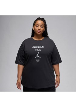 T-shirt damski typu girlfriend Jordan (duże rozmiary) - Czerń ze sklepu Nike poland w kategorii Bluzki damskie - zdjęcie 171364839