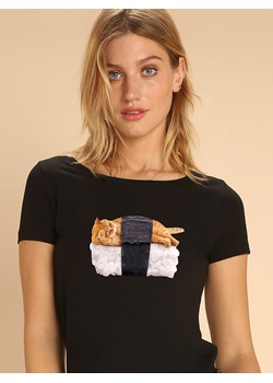 WOOOP Koszulka &quot;Sushi Cat&quot; w kolorze czarnym ze sklepu Limango Polska w kategorii Bluzki damskie - zdjęcie 171365566