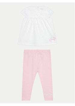 Guess Komplet bluzka i legginsy A4GG08 WG5N0 Biały Regular Fit ze sklepu MODIVO w kategorii Komplety niemowlęce - zdjęcie 171367666