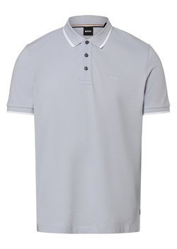 BOSS Męska koszulka polo - Parlay 190 Mężczyźni Bawełna jasnoniebieski jednolity ze sklepu vangraaf w kategorii T-shirty męskie - zdjęcie 171368125