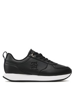 Sneakersy Tommy Hilfiger Casual Leather Runner FW0FW07285 Black BDS ze sklepu eobuwie.pl w kategorii Buty sportowe damskie - zdjęcie 171368928