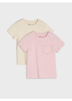 Sinsay - Koszulki 2 pack - kremowy ze sklepu Sinsay w kategorii Koszulki niemowlęce - zdjęcie 171371846