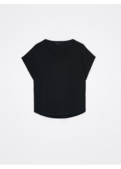 Mohito - Bawełniana koszulka - czarny ze sklepu Mohito w kategorii Bluzki damskie - zdjęcie 171372649