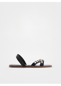 Reserved - Skórzane sandały z ćwiekami - czarny ze sklepu Reserved w kategorii Sandały damskie - zdjęcie 171373268