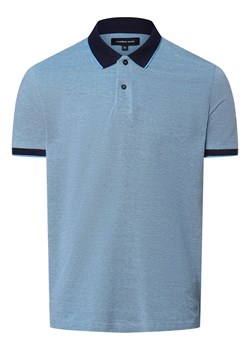 Andrew James Męska koszulka polo Mężczyźni Bawełna niebieski wypukły wzór tkaniny ze sklepu vangraaf w kategorii T-shirty męskie - zdjęcie 171374225