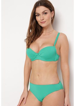 Zielony Komplet Dwuczęściowy Bikini Biustonosz z Metalowym Zapięciem Majtki Typu Figi Vertella ze sklepu Born2be Odzież w kategorii Stroje kąpielowe - zdjęcie 171374349