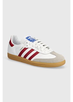 adidas Originals sneakersy skórzane Samba OG kolor biały IF3813 ze sklepu PRM w kategorii Buty sportowe męskie - zdjęcie 171375019