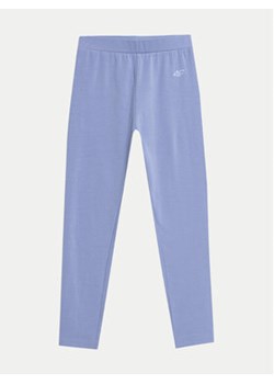 4F Legginsy 4FJWSS24TTIGF130 Niebieski Slim Fit ze sklepu MODIVO w kategorii Spodnie dziewczęce - zdjęcie 171377165