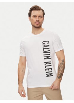 Calvin Klein Swimwear T-Shirt KM0KM00998 Biały Regular Fit ze sklepu MODIVO w kategorii T-shirty męskie - zdjęcie 171378089