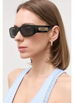 Moschino okulary przeciwsłoneczne damskie kolor czarny ze sklepu ANSWEAR.com w kategorii Okulary przeciwsłoneczne damskie - zdjęcie 171379177