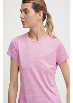 Mizuno t-shirt do biegania Impulse core kolor różowy J2GAA721 ze sklepu ANSWEAR.com w kategorii Bluzki damskie - zdjęcie 171379279