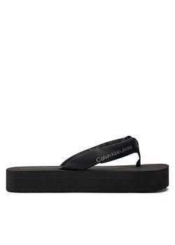 Japonki Calvin Klein Jeans Beach Sandal Flatform Padded Ny YW0YW01400 Czarny ze sklepu eobuwie.pl w kategorii Klapki damskie - zdjęcie 171379669