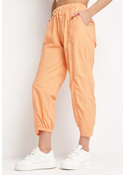 Pomarańczowe Spodnie z Gumką i Troczkiem w Pasie z Szerokimi Nogawkami Gesoia ze sklepu Born2be Odzież w kategorii Spodnie damskie - zdjęcie 171380438