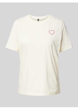 T-shirt z wyhaftowanym motywem model ‘RIA’ ze sklepu Peek&Cloppenburg  w kategorii Bluzki damskie - zdjęcie 171381208