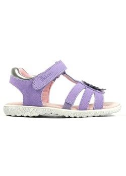 Richter Shoes Skórzane sandały w kolorze fioletowym ze sklepu Limango Polska w kategorii Sandały dziecięce - zdjęcie 171382107