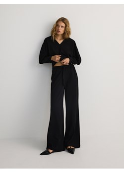 Reserved - Bawełniane spodnie - czarny ze sklepu Reserved w kategorii Spodnie damskie - zdjęcie 171393945