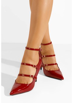 Czerwone szpilki Livina ze sklepu Zapatos w kategorii Czółenka - zdjęcie 171394207