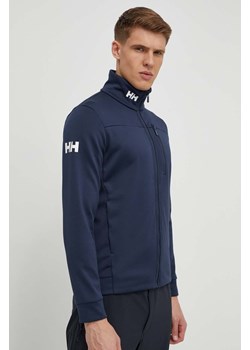 Helly Hansen bluza sportowa Crew Fleece kolor granatowy gładka ze sklepu ANSWEAR.com w kategorii Bluzy męskie - zdjęcie 171394369