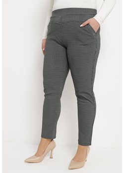 Szare Spodnie Bawełniane z Kieszeniami Flotella ze sklepu Born2be Odzież w kategorii Spodnie damskie - zdjęcie 171396949