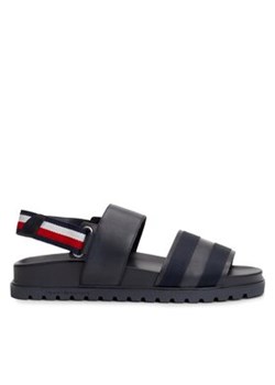 Tommy Hilfiger Sandały Elevated Hilfiger Strappy Sandal FM0FM05008 Granatowy ze sklepu MODIVO w kategorii Sandały męskie - zdjęcie 171400646