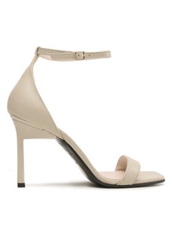 Calvin Klein Sandały Geo Stiletto Sandal 90Hh HW0HW01610 Beżowy ze sklepu MODIVO w kategorii Sandały damskie - zdjęcie 171400716