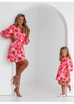 Zestaw sukienek wzorzystych mama i córka Carellia - E15 - e15 ze sklepu pakuten.pl w kategorii Sukienki - zdjęcie 171401769