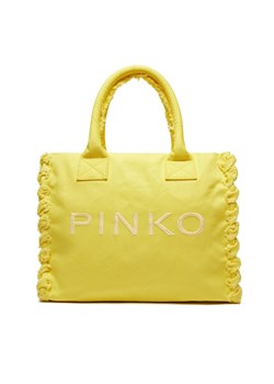 Torebka Pinko Beach Shopping PE 24 PLTT 100782 A1WQ Żółty ze sklepu eobuwie.pl w kategorii Torby Shopper bag - zdjęcie 171402245