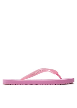 Japonki Calvin Klein Jeans Beach Sandal Monologo Tpu YW0YW01246 Różowy ze sklepu eobuwie.pl w kategorii Klapki damskie - zdjęcie 171402506