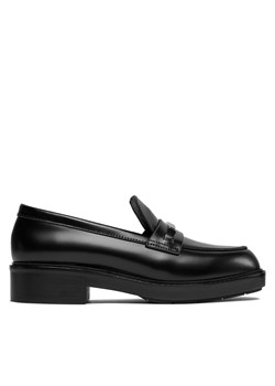 Loafersy Calvin Klein Rubber Sole Loafer W/Hw HW0HW02006 Czarny ze sklepu eobuwie.pl w kategorii Mokasyny damskie - zdjęcie 171403767