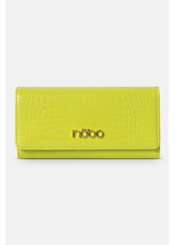 Duży portfel Nobo z klapką croco limonkowy ze sklepu NOBOBAGS.COM w kategorii Portfele damskie - zdjęcie 171405318