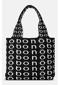 Żakardowa shopperka NOBO czarno-biała ze sklepu NOBOBAGS.COM w kategorii Torby Shopper bag - zdjęcie 171405745