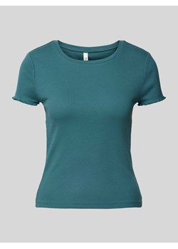 T-shirt z efektem prążkowania ze sklepu Peek&Cloppenburg  w kategorii Bluzki damskie - zdjęcie 171406007