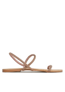 Sandały Manebi Crystal Embellished Leather Sandals V 6.3 Y0 Rose Gold 2 Bands ze sklepu eobuwie.pl w kategorii Sandały damskie - zdjęcie 171408196