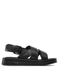 Sandały Pepe Jeans Summer Block PLS90578 Czarny ze sklepu eobuwie.pl w kategorii Sandały damskie - zdjęcie 171408598