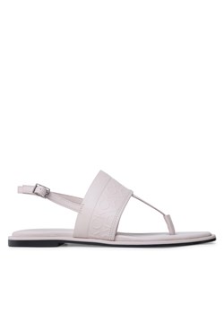 Sandały Calvin Klein Almond Tp Sandal HW0HW01536 Écru ze sklepu eobuwie.pl w kategorii Sandały damskie - zdjęcie 171408605