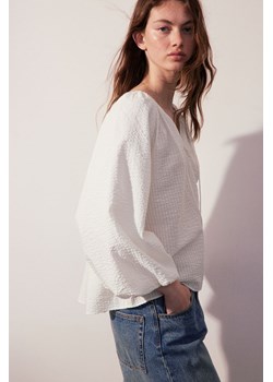 H & M - Bluzka z kory - Biały ze sklepu H&M w kategorii Bluzki damskie - zdjęcie 171410259
