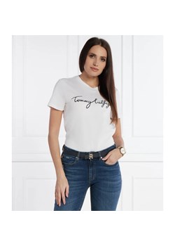 Tommy Hilfiger T-shirt REG C-NK SIGNATURE | Regular Fit ze sklepu Gomez Fashion Store w kategorii Bluzki damskie - zdjęcie 171410477