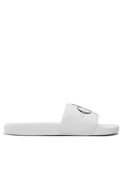 Calvin Klein Jeans Klapki Slide Monogram Co YM0YM00061 Biały ze sklepu MODIVO w kategorii Klapki męskie - zdjęcie 171411757