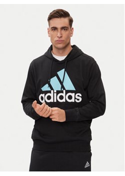 adidas Bluza Essentials Logo Hoodie IJ8574 Czarny Regular Fit ze sklepu MODIVO w kategorii Bluzy męskie - zdjęcie 171412248