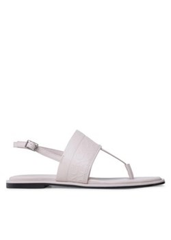 Calvin Klein Sandały Almond Tp Sandal HW0HW01536 Écru ze sklepu MODIVO w kategorii Sandały damskie - zdjęcie 171412368