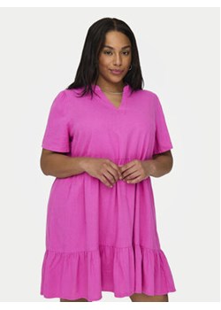 ONLY Carmakoma Sukienka letnia Cartiri 15311976 Różowy Regular Fit ze sklepu MODIVO w kategorii Sukienki - zdjęcie 171413585