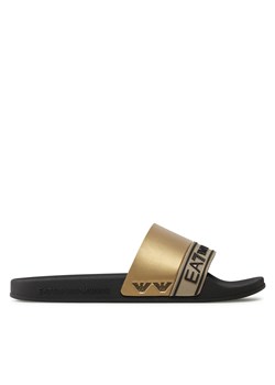 Klapki EA7 Emporio Armani XCP011 XK277 M700 Black/Gold ze sklepu eobuwie.pl w kategorii Klapki damskie - zdjęcie 171415665