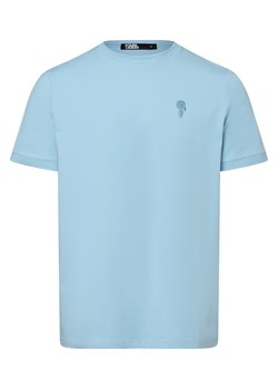 KARL LAGERFELD Koszulka męska Mężczyźni Bawełna jasnoniebieski jednolity ze sklepu vangraaf w kategorii T-shirty męskie - zdjęcie 171428035