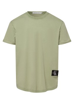 Calvin Klein Jeans Koszulka męska Mężczyźni Bawełna khaki jednolity ze sklepu vangraaf w kategorii T-shirty męskie - zdjęcie 171428038