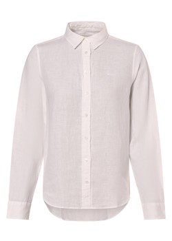 Gant Lniana bluzka damska Kobiety len biały jednolity ze sklepu vangraaf w kategorii Koszule damskie - zdjęcie 171428045