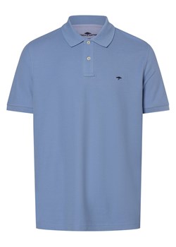 Fynch-Hatton Męska koszulka polo Mężczyźni Bawełna niebieski jednolity ze sklepu vangraaf w kategorii T-shirty męskie - zdjęcie 171428055