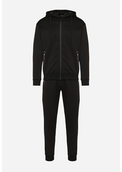 Czarny Komplet Dresowy Bluza z Kapturem i Spodnie Joggery Liorana ze sklepu Born2be Odzież w kategorii Spodnie męskie - zdjęcie 171430547
