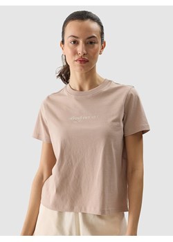 4F Koszulka w kolorze beżowym ze sklepu Limango Polska w kategorii Bluzki damskie - zdjęcie 171432778