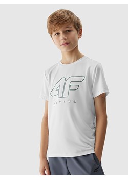 4F Koszulka sportowa w kolorze białym ze sklepu Limango Polska w kategorii T-shirty chłopięce - zdjęcie 171433017
